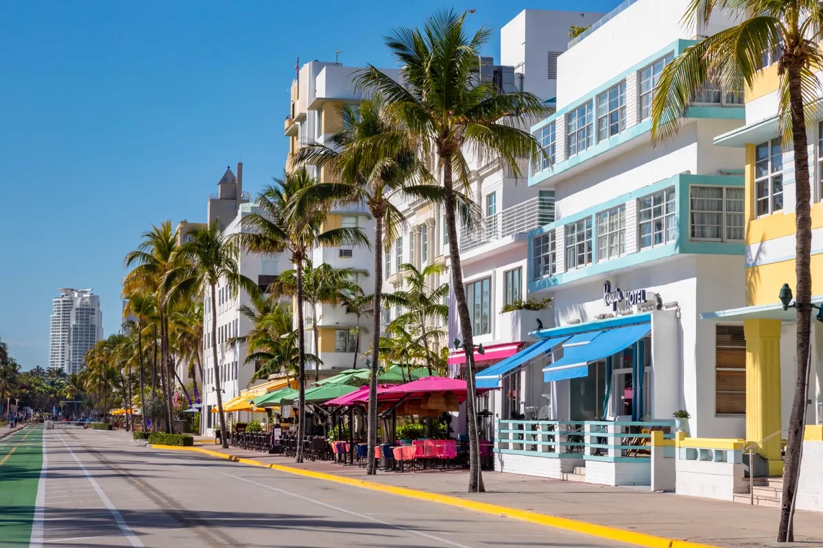 Miami Beach, FL at dusk